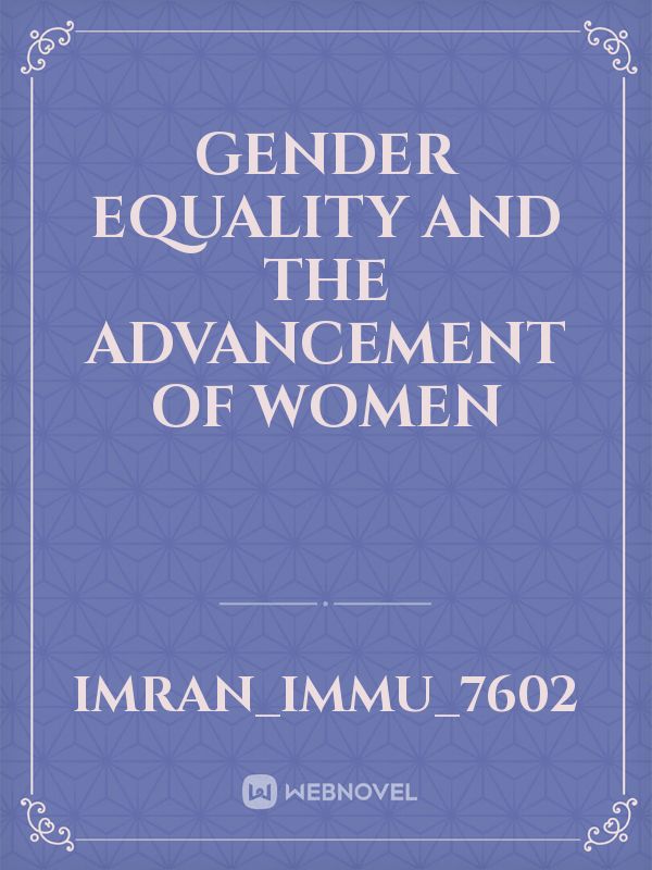 Gender Equality and The Advancement of women Book