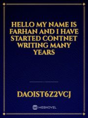 hello my name is farhan and I have started contnet writing many years Book