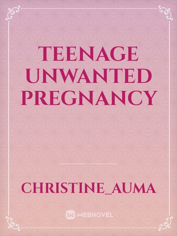 Teenage
unwanted pregnancy Book