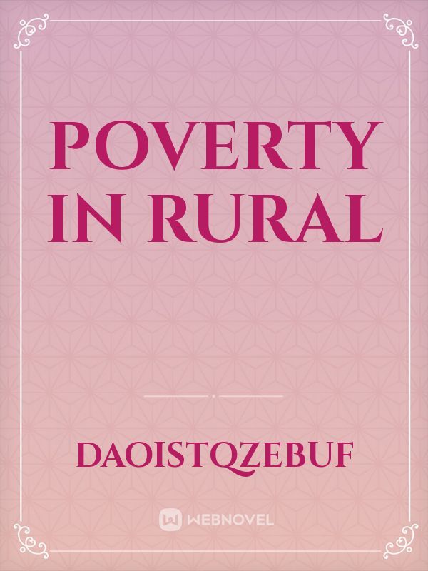 Poverty in rural
