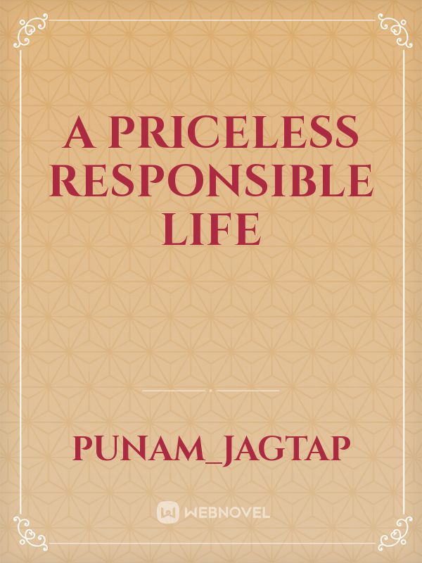 A priceless responsible life Book