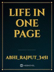 LIFE IN ONE PAGE Book