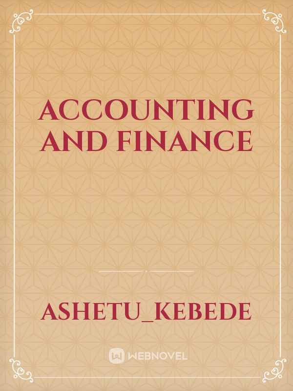 Accounting and finance Book