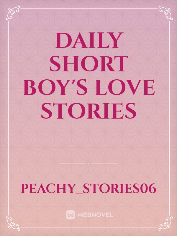 Daily Short Boy's Love Stories Book