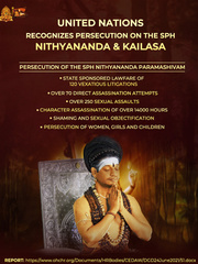 United Nations recognises persecution on The SPH Nithyananda & KAILASA Book