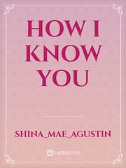 How I Know You Book