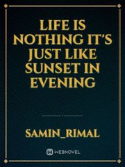 life is nothing it's just like sunset in evening Book