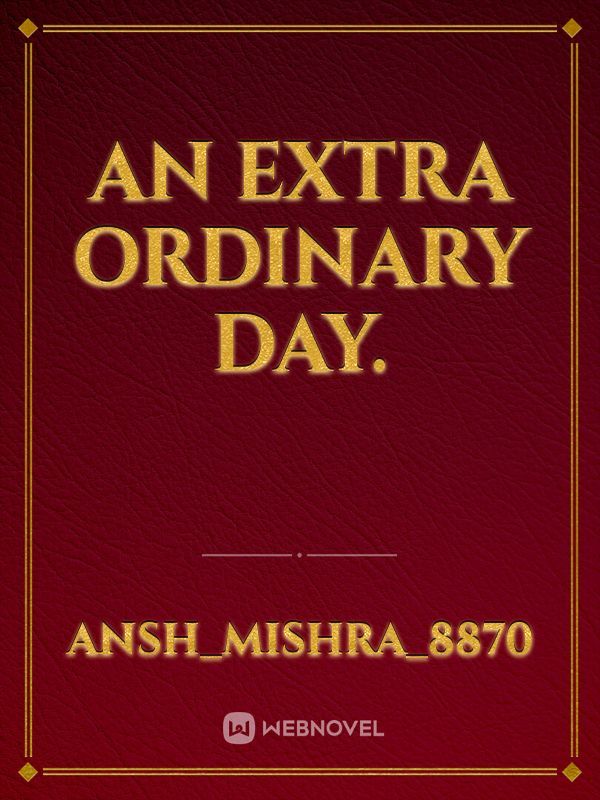 An extra ordinary day. Book