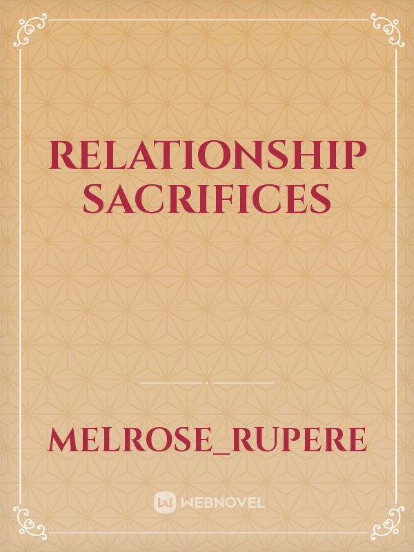 Relationship sacrifices Book