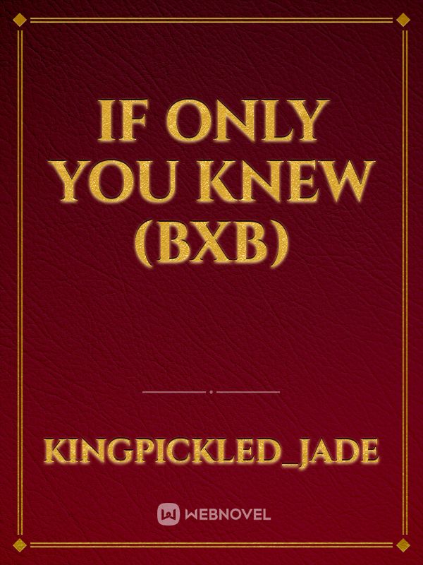 If Only You Knew (BxB) Book