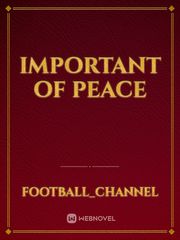 Important of peace Book
