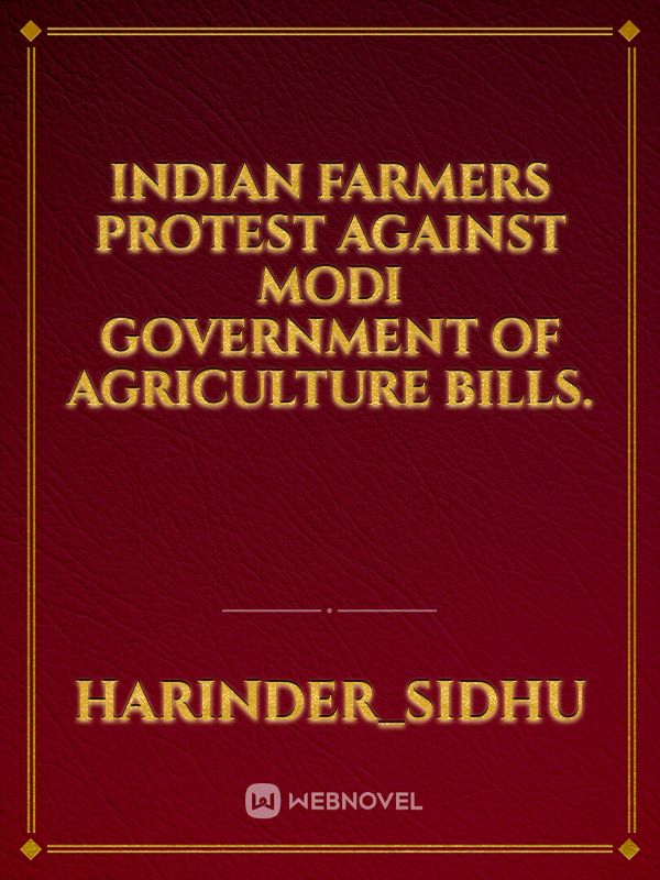 Indian farmers protest against Modi government of agriculture bills. Book