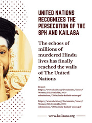 UN recognizes the persecution of the SPH Nithyananda & KAILASA Book