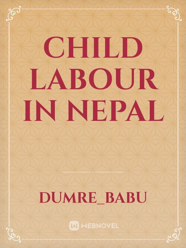 Child labour in Nepal Book
