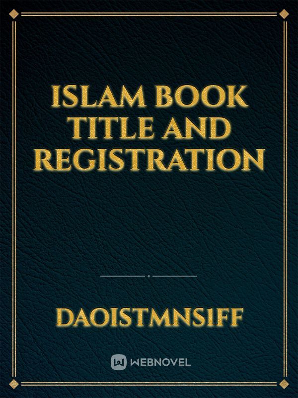 Islam book title and registration
