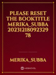please reset the booktitle Merika_Subba 20231218092329 78 Book