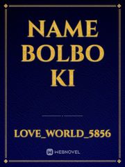 Name bolbo ki Book