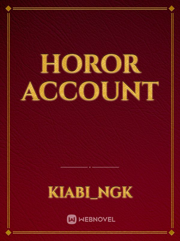 Horor account Book