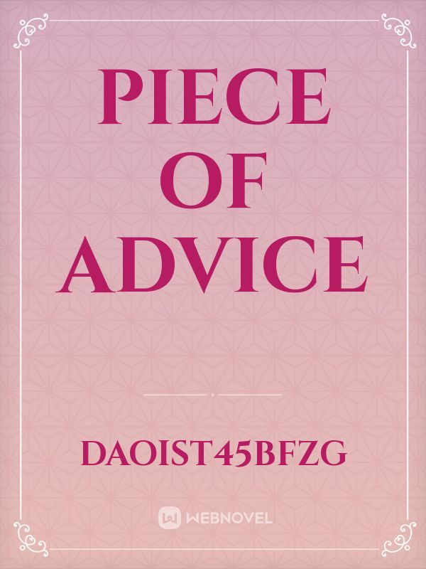 Piece of advice Book