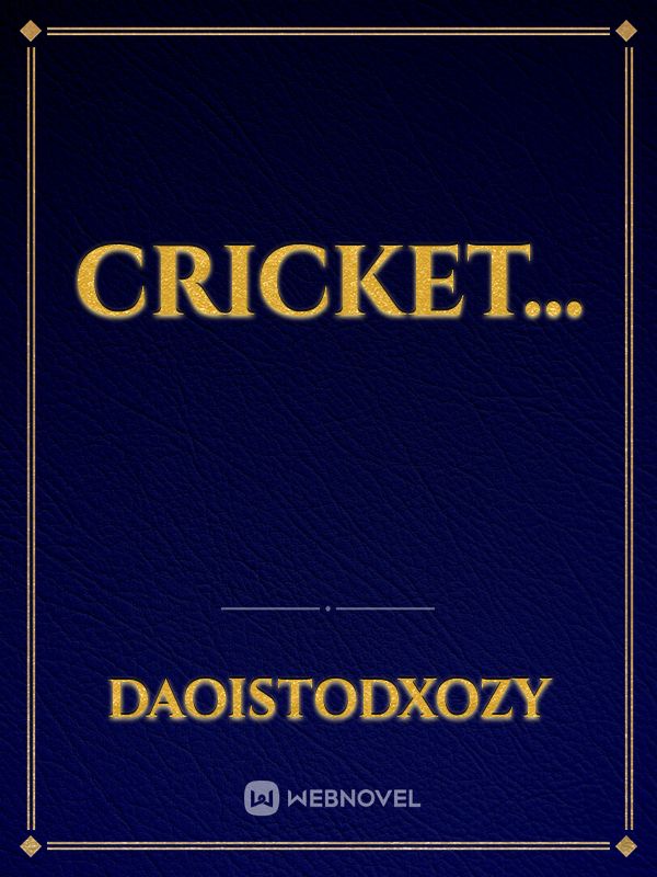cricket... Book