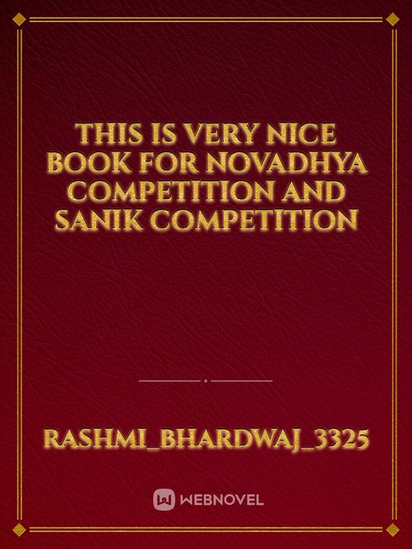 This is very nice book for novadhya competition and sanik competition Book