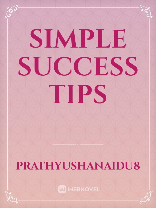 Simple Success Tips Book