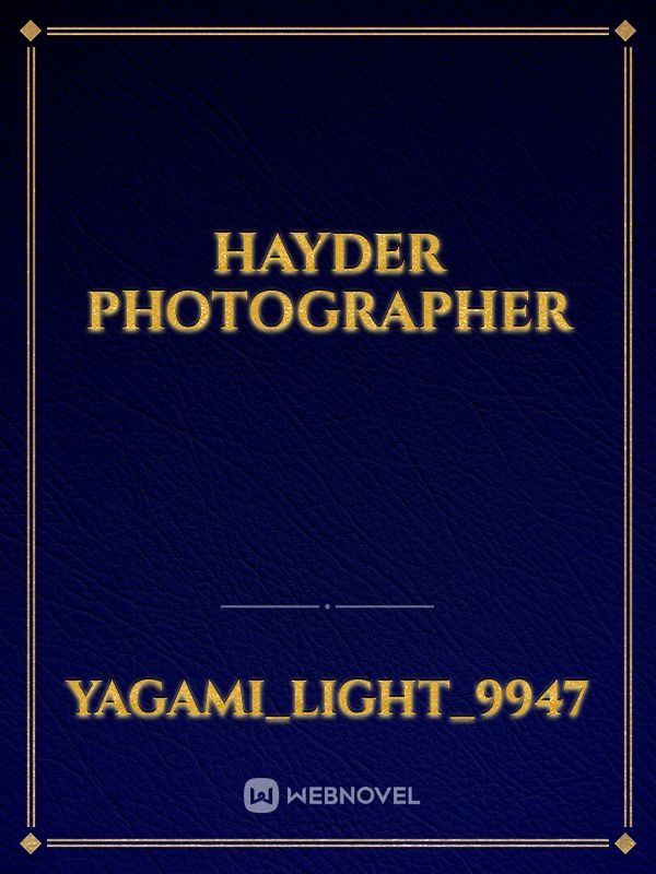 Hayder photographer Book