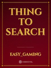 Thing to search Book
