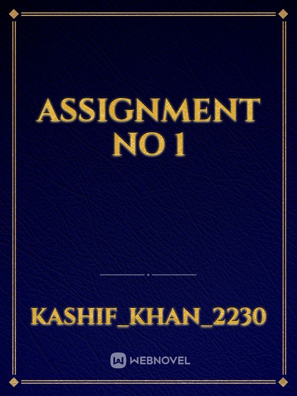 Assignment no 1 Book