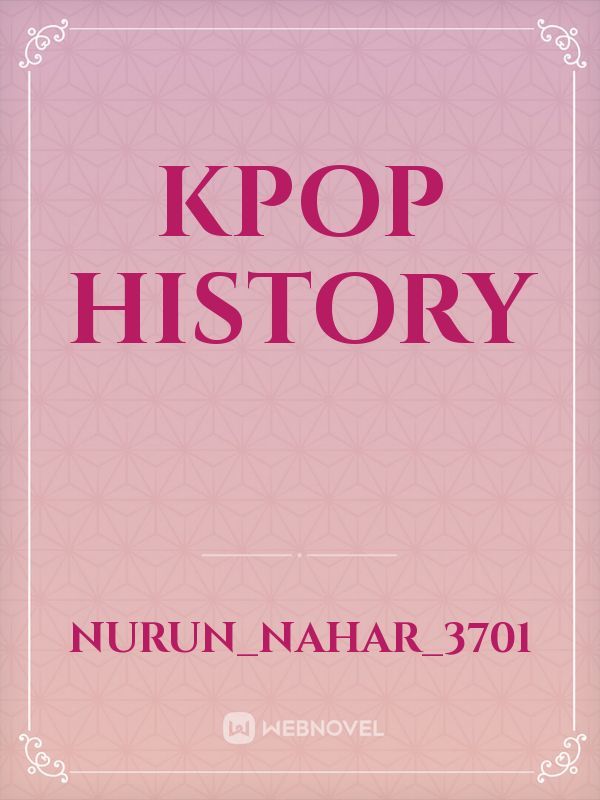 Kpop history Book
