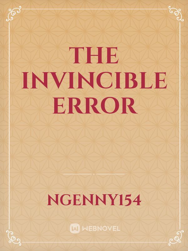 The invincible error Book