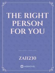 The Right Person For You Book