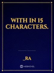 with in 15 characters. Book