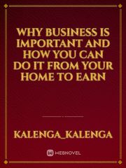 Why business is important and how you can do it from your home to earn Book