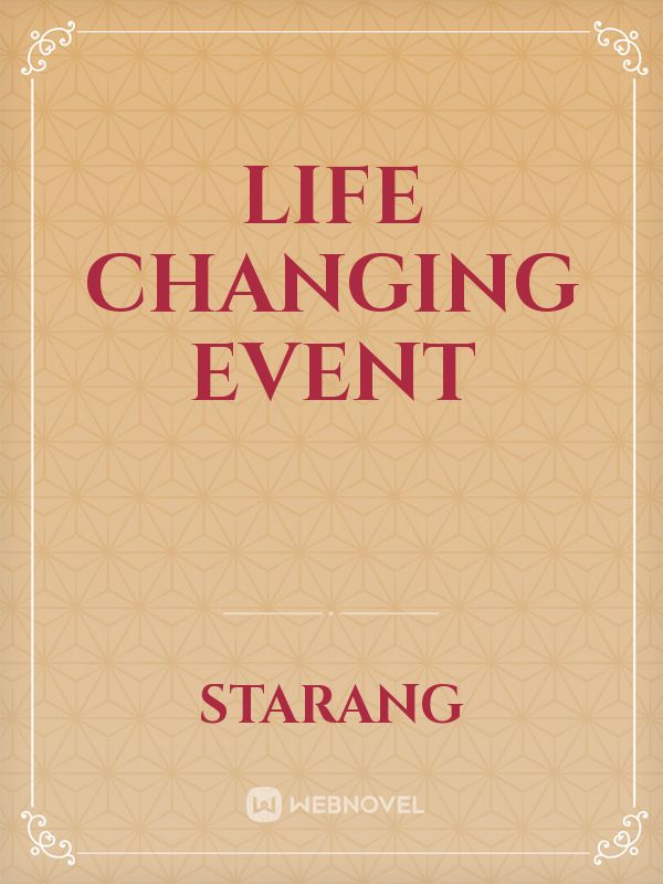 Life changing event Book
