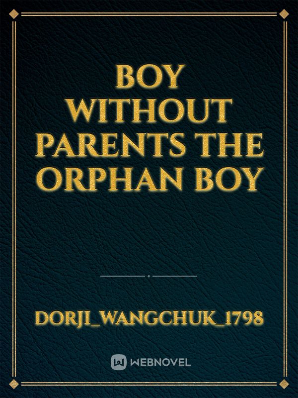Boy Without Parents The Orphan Boy Book