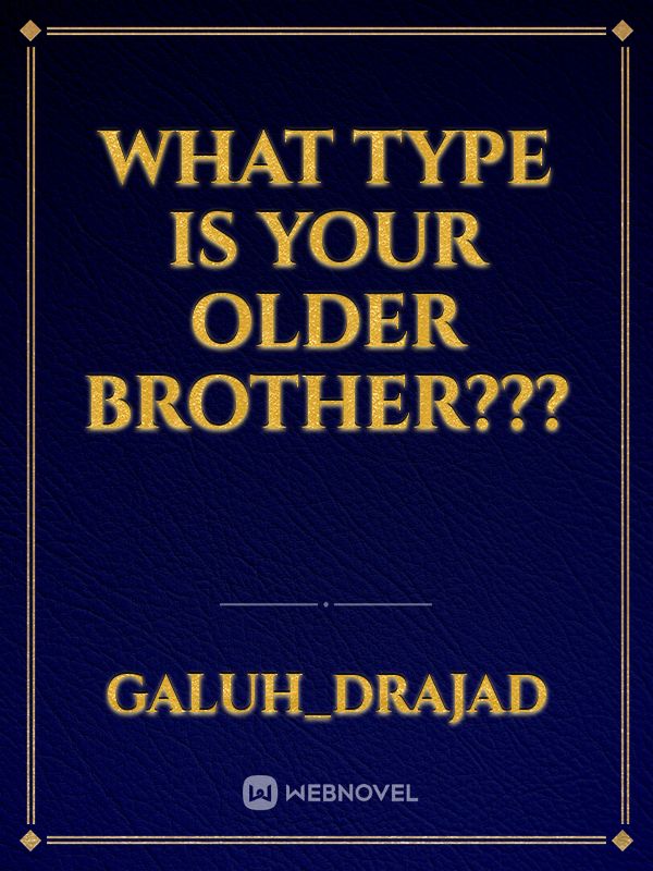What Type is Your Older Brother??? Book