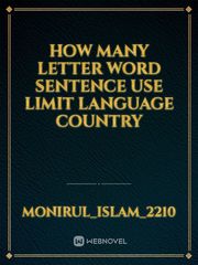 HOW MANY LETTER WORD SENTENCE USE LIMIT LANGUAGE COUNTRY Book