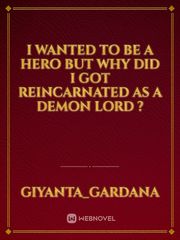 I wanted to be a hero but why did I got reincarnated as a demon lord ? Book