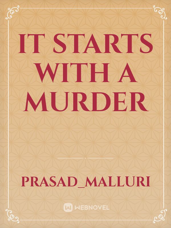 it starts with a murder Book