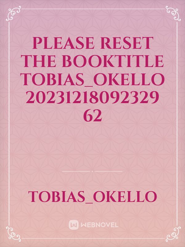 please reset the booktitle Tobias_Okello 20231218092329 62