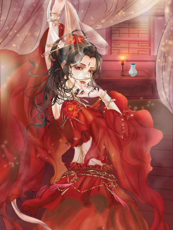 The Girl with red hanfu