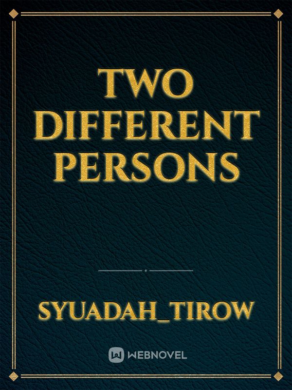 Two Different Persons Book