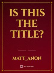 Is this the title? Book