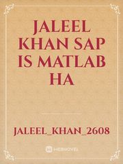 Jaleel Khan sap is Matlab ha Book