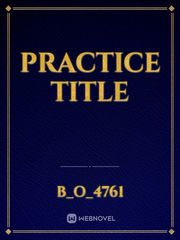 Practice title Book