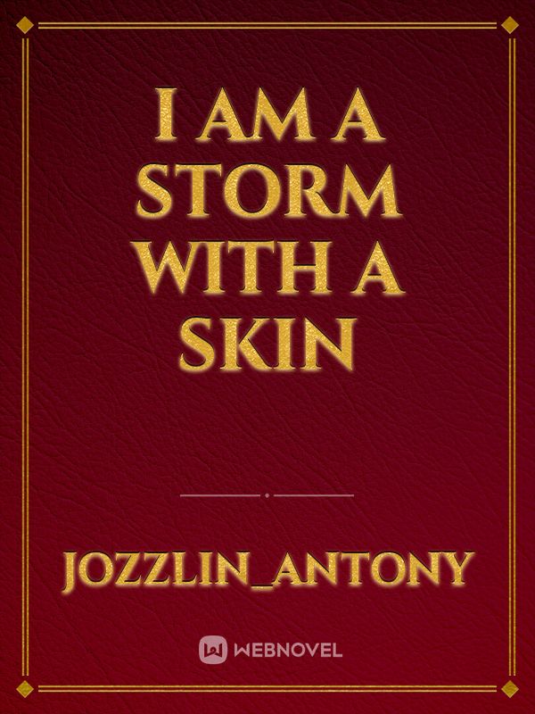 I am a storm with a skin Book
