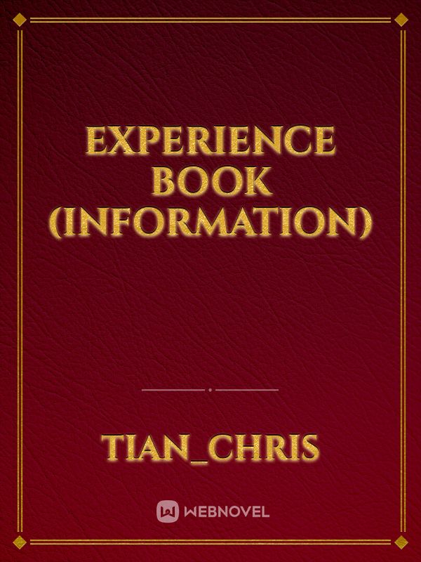 Experience Book (Information) Book