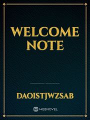 Welcome Note Book
