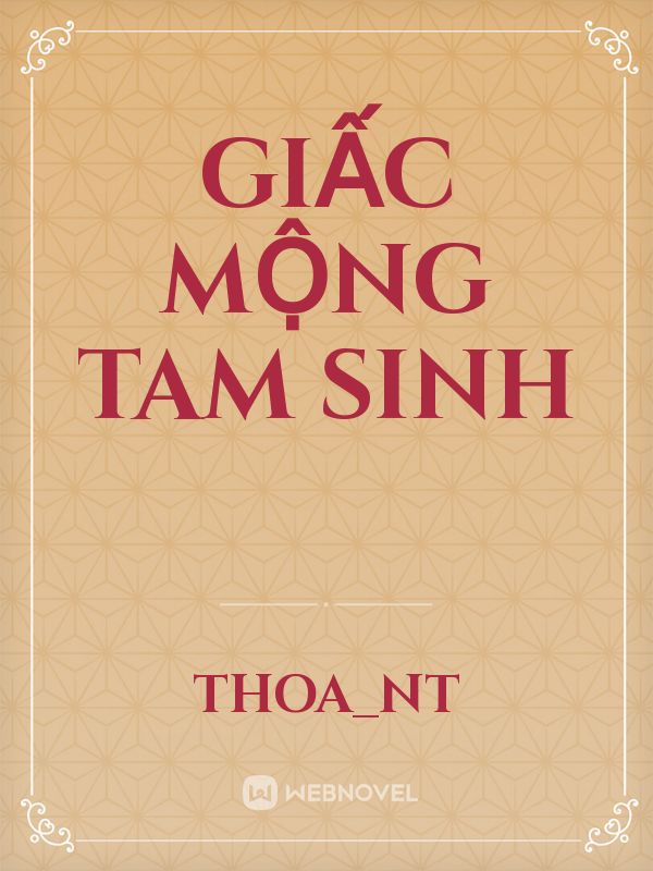 Giấc Mộng Tam Sinh Book
